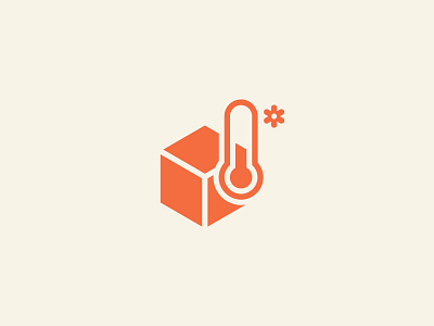 Cold Box box icon logo temperature thermometer