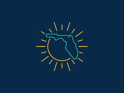 Sunshine State florida icon illustration sun sunshine