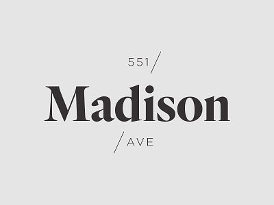 Madison branding logo madison nyc type
