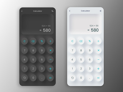 Calculator - Light & Dark mode UI