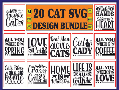 cat svg design bundle cat svg