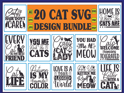 cat svg design bundle cat svg