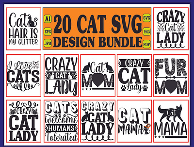 cat svg design bundle cat svg