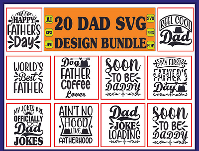 dad svg design bundle happy fathers day