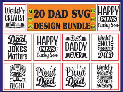 dad  svg design bundle