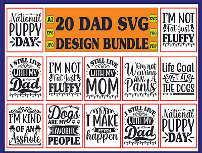 dad svg design bundle happy fathers day