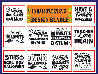 Halloween svg design bundle october