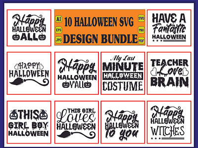 Halloween svg design bundle