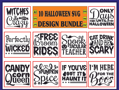 Halloween svg design bundle october