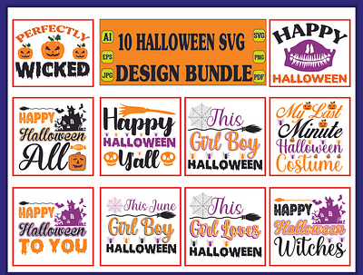 Halloween svg design bundle t shirt