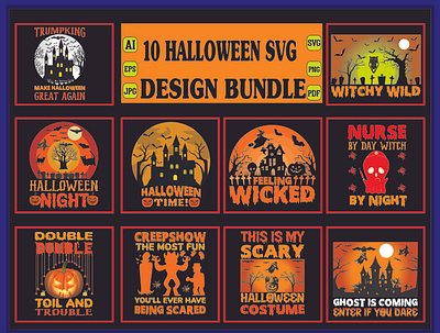 Halloween t shirt design bundle t shirt