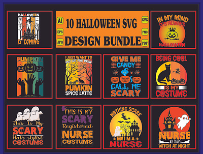 Halloween t shirt design bundle t shirt