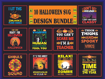 Halloween t shirt design bundle t shirt