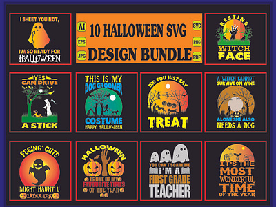 Halloween t shirt design bundle