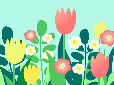 Illustration of spring flowers