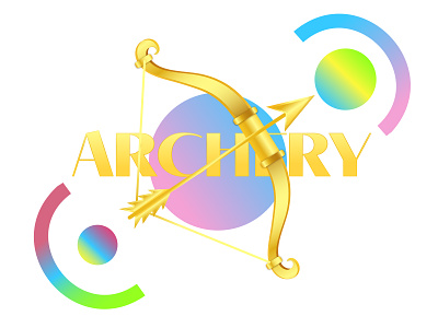 Badge of Summer Olympic archery adobe illustrator badge design flat illustration illustrator olimpic sport summer