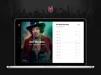 Tabz - Guitar Tablature Web Application (Work In Progress) app dark flat modern music pink product design ui user experience user interface ux web