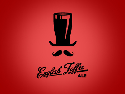 English Toffee Ale alcohol beer beverage branding english logo red script typography