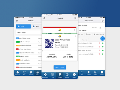 Dart GoPass Redesign app bus dallas dart gopass mobile rail redesign tickets train transit ui
