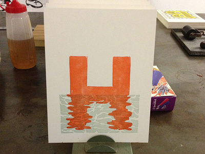 H h letterpress theeveryletterproject