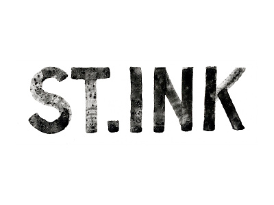 ST. INK brush lettering charcoal gritty handmade ink logo street