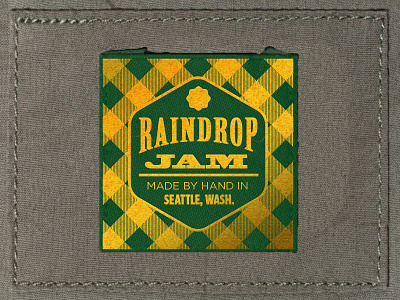 Raindrop Jam Product Tag etsy shop handmade seattle soft goods tag