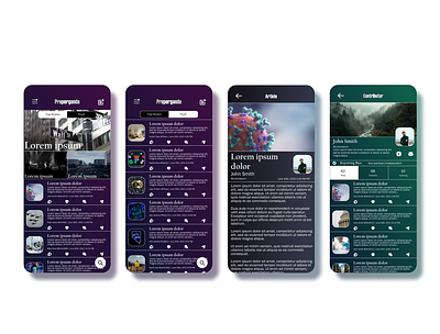 Properganda - News Based Social Media Network app design typography ui ux