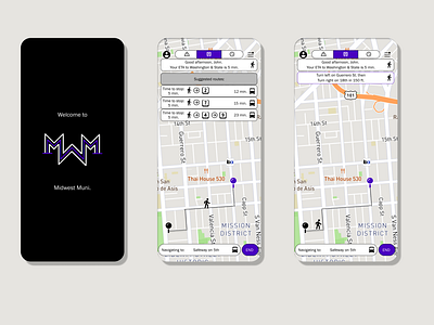 Midwest Muni - Public Transit Schedule & Navigation app design typography ui