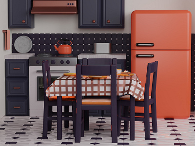 3D Kitchen Assets 3d 3d assets 3d items blender design illustration isometric kitchen