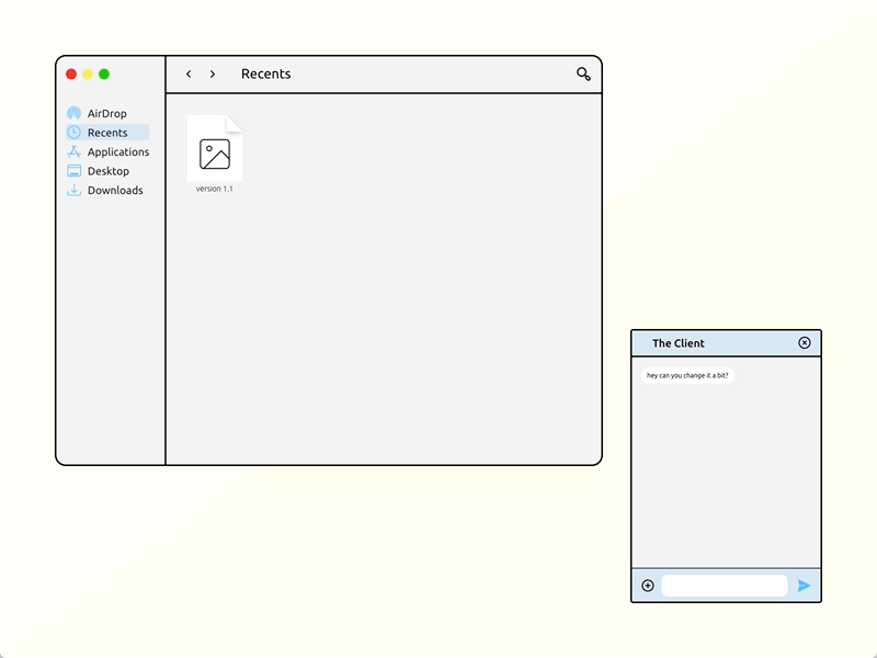 Too Many Versions... animation app design illustration minimal ui ux