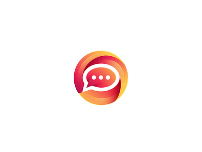 Your Message Logo branding business chat gradient graphic design icon illustration logo message ui ux vector