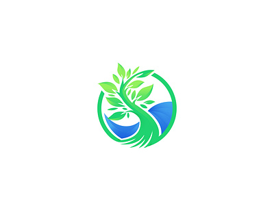 Logo Exploration with tree and sea beach design graphic holiday icon illustration isolated logo nature palm paradise sea sign summer symbol travel tree tropical vacation vector