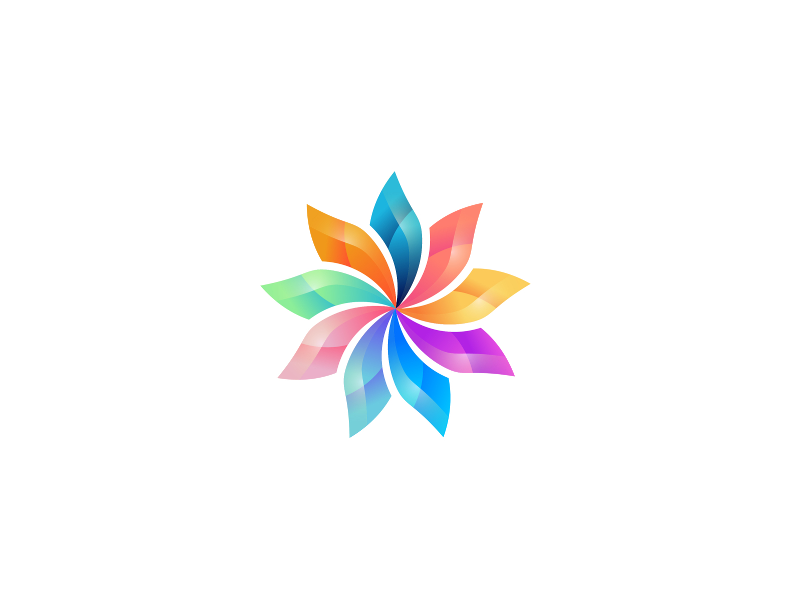 Rainbow Floral Logo by Airislogo on Dribbble