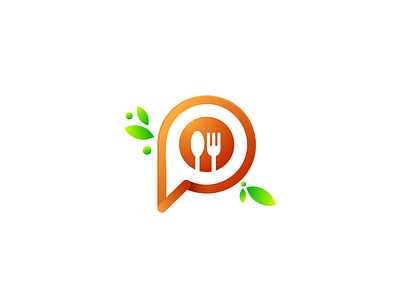 Food Talk Logo business chat concept cook cooking design food fork icon label logo menu message restaurant sign social symbol talk template web