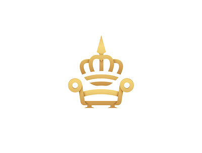 King Furniture Logo armchair chair design furniture home icon illustration interior isolated king logo luxury rich royal royalty seat sofa vector