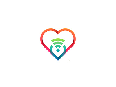 Find Love Logo couple date design find flat heart location logo love mark modern network people point valentine