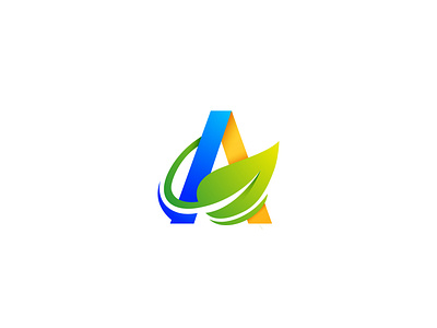 Letter A with Leaf Logo