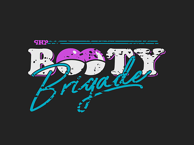 Booty Brigade V-02 80s booty butt design fitness retro retrowave shirt t shirt typography