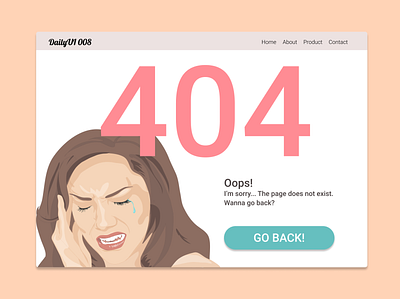 DailyUI 008 404 Page 404 404page dailyui dailyui008 design ui