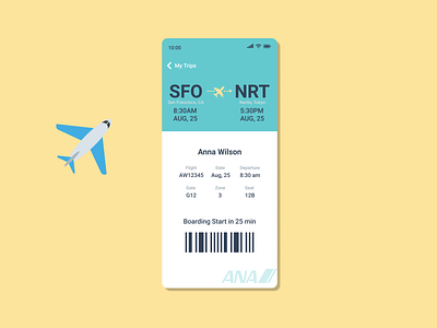 DailyUI 024 Boarding Pass