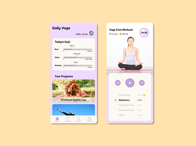 DailyUI 041 Workout Tracker app dailyui dailyui 041 ui workout workout tracker yoga