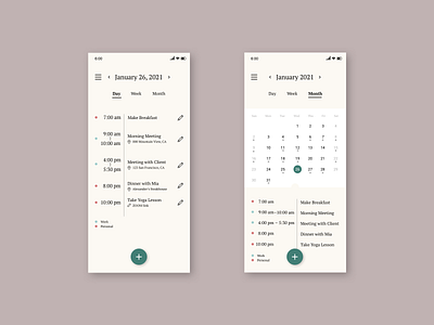 DailyUI 71 Schedule app dailyui dailyui71 design mobile schedule sketch ui