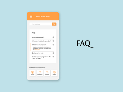 DailyUI 92 FAQ app dailyui dailyui92 design faq mobile mobiledesign ui