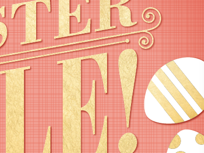 Payless Easter Design easter eggs gold serif
