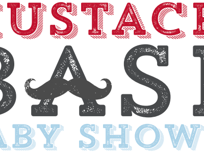 More Mustache! baby shower invites mustache bash stache type
