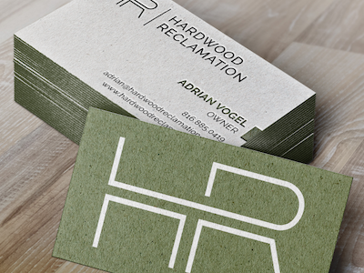 Hardwood Reclamation Logo & Biz Card Design branding busincess card custom furniture cypress logo modern