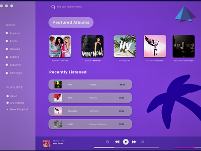 Music Player 3 design dribble figma music music art music player app photoshop ui ux web