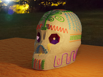 Sugar Skull 3d modeling