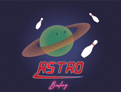 Astro Bowling design illustration vector