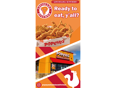 Mockup Popeyes banner branding design